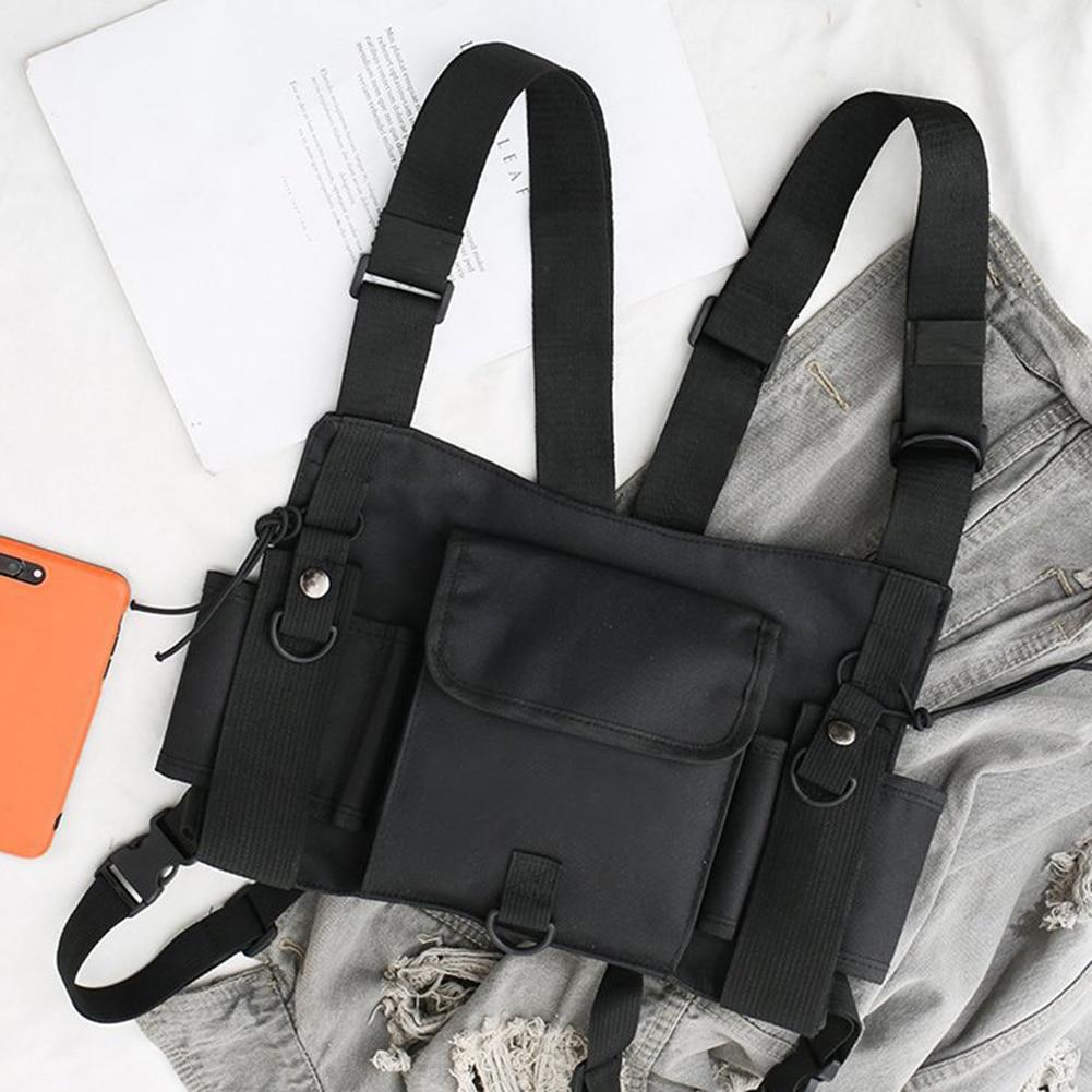 Unisex Outdoor Adjustable Vest, Chest Pouch, Shoulder Waist Bag, Wearable and Durable