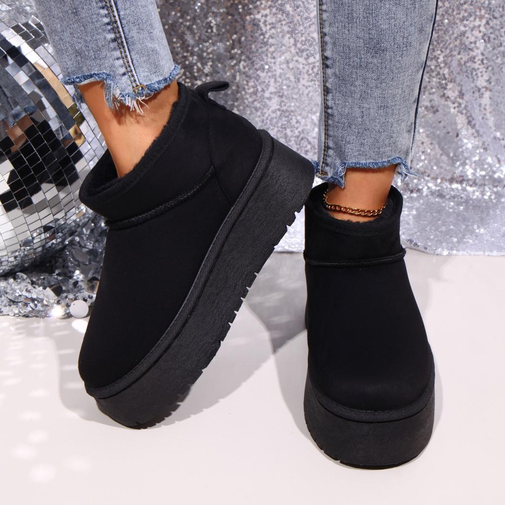 Fashion Women Casual Snow Boots Short Plush Warm Anti-slip Ankle Boots 2025 New Fashion Flats Platform Shoes for Women Zapatos De Mujer