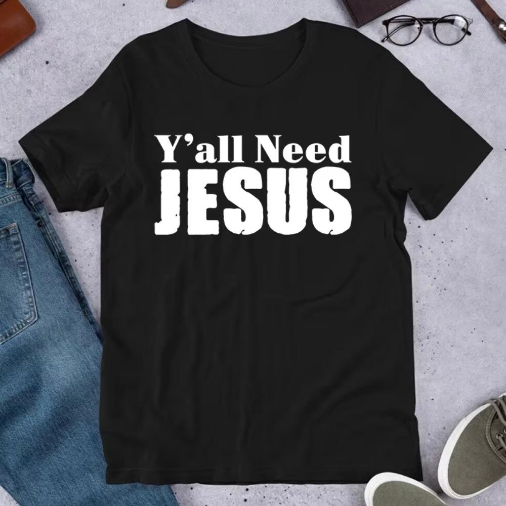 Jesus TShirt Religious Hexagram Graphic Tops Faith Clothes Men Women Harajuku Streetwear O-neck Casual Ropa Hombre Tee