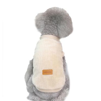 Felpa per animali domestici resistente. Camicia in caldo pile per cani da compagnia facile da indossare
