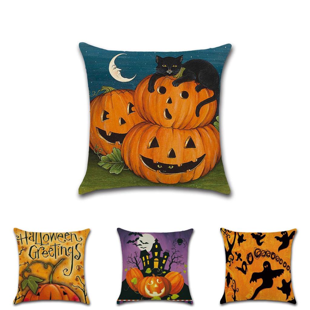 Premium Quality Happy Halloween Cushion Cover Perfect For Home Decor Elegance