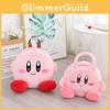 Plush Kirby Star Portable Tote Handbag Clutch Large Capacity Bento Lunch Bag