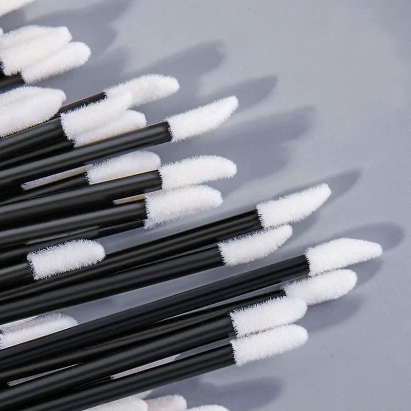 50Pcs Einweg Lippen Pinsel Wimpern Makeups Microbrush Lash Extension Mascara Applikator Lippenstift Zauberstäbe Set Kosmetik Make-Up-Tools