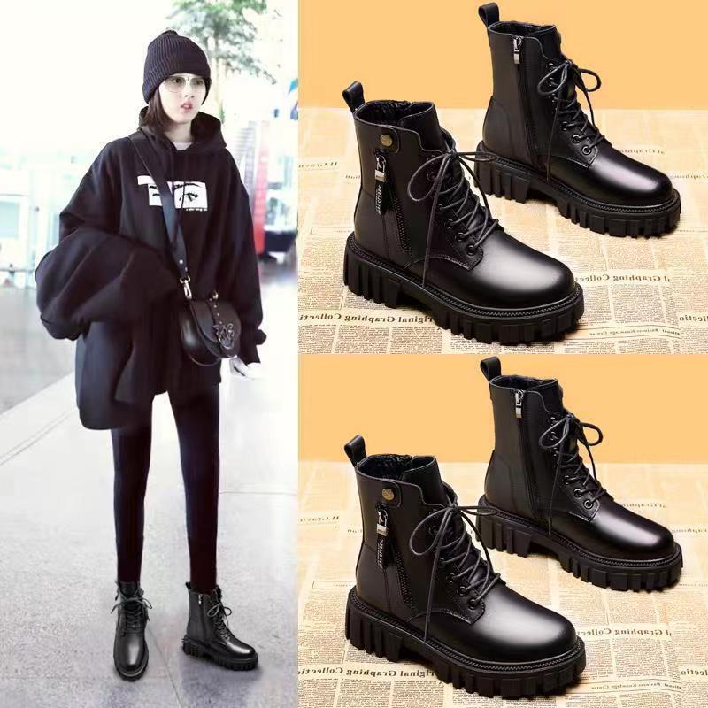 Winter Round Toe Comfort Anti Slip And Sexy Casual Women'S Riding Boots Fashionable New Elegant Thick Soled Short Boots