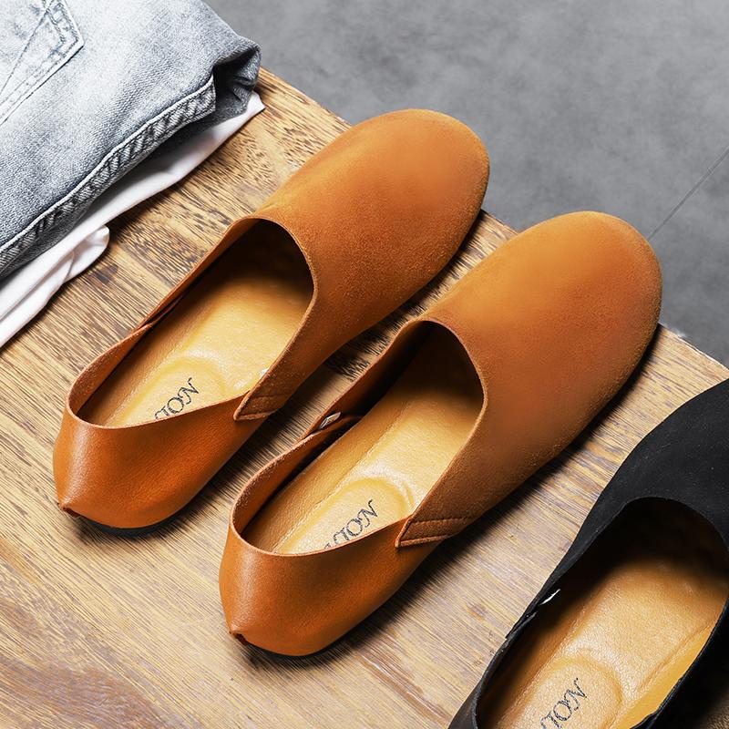 Golden Sapling Man Loafers Summer Leather Flats Men's Casual Shoes Leisure Party Shoe Slip-on Driving Flat Retro Moccasins Male