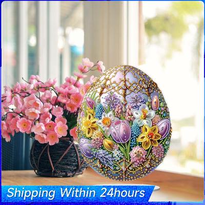 Special Shape Easter Egg Tree Desktop Diamond Art Kits 5D DIY Diamond Art Tabletop Decorations Diamond Painting Desktop Decors