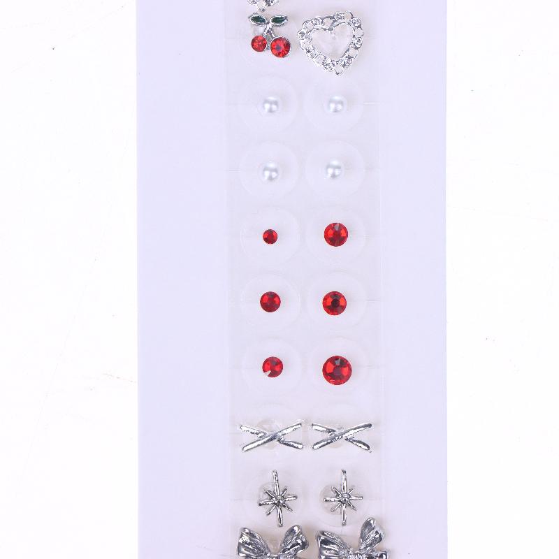 20Pcs/Sheet  Heart Cherry Bow  Ear Point Stickers Ear Pressure Stick Acupuncture Auricular Ear Stickers Massage