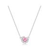 Necklace Full Diamond High-end Twilight Sun and Moon Sparkling Pendant, Girl's Heart Exquisite Clavicle Chain, Sparkling Simple TX2311046B