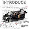 1:24 Vellfire Alphard Alloy MPV Model Toy Car Metal Diecast Doors Opened Sound Light Business Cars Models Kids Hobby Ornaments