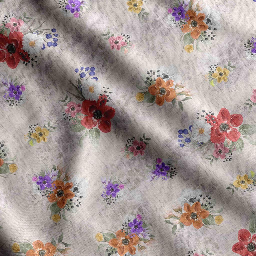 Soimoi Floral Vintage Print Cotton Cambric Quilting Fabric Sold by The Yard 42 Inch Wide Medium Weight Cotton Fabric Sewing Supplies