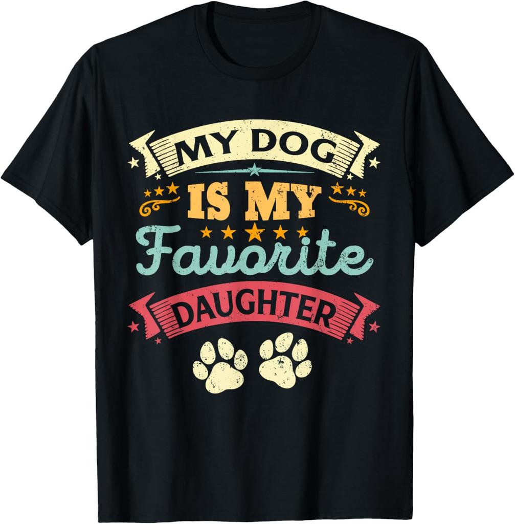 Funny Dog Lover Humo Mom Dad TShirt Custom Printed Graphic T Shirts Camisas Streetwear Vintage T Shirt Men Clothing Tops