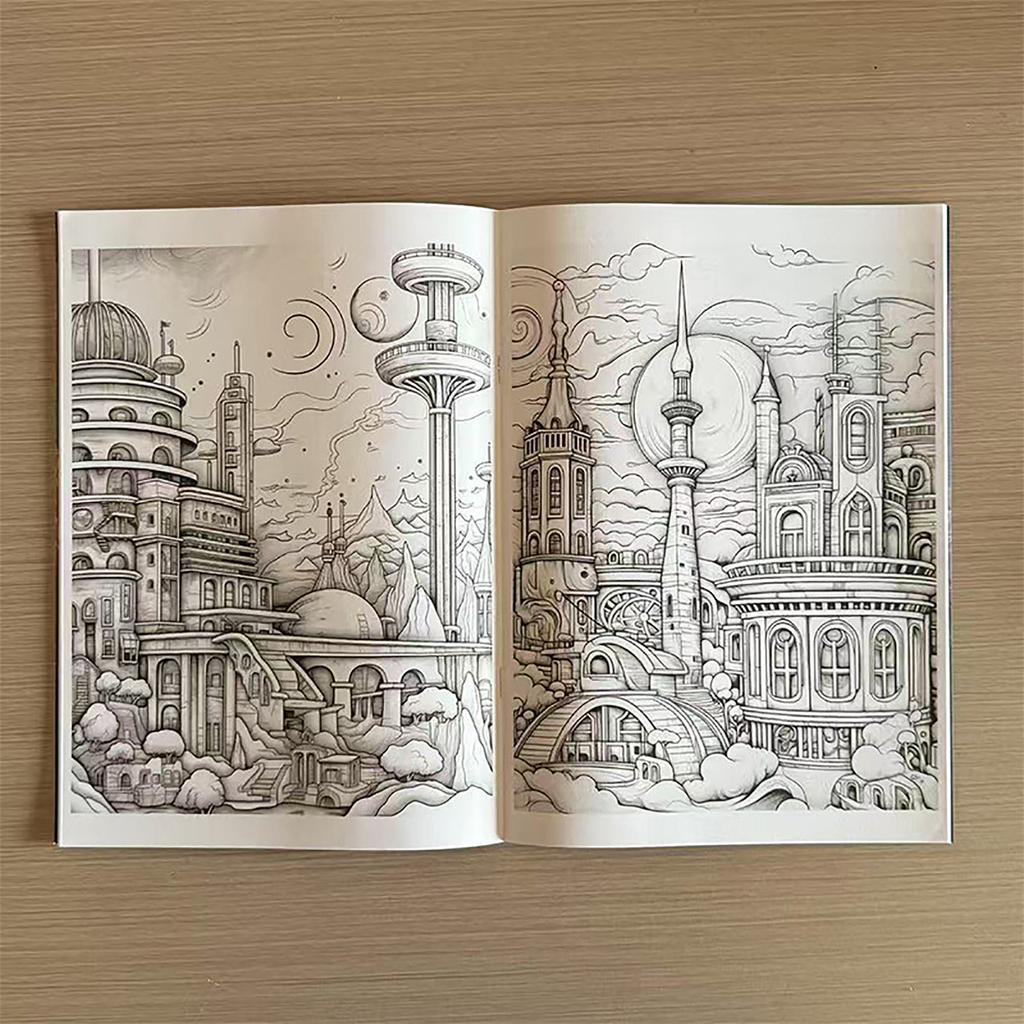 Spooky Cartoon Coloring Book For Teens, Fun And Relaxing Creative Activity Paperback