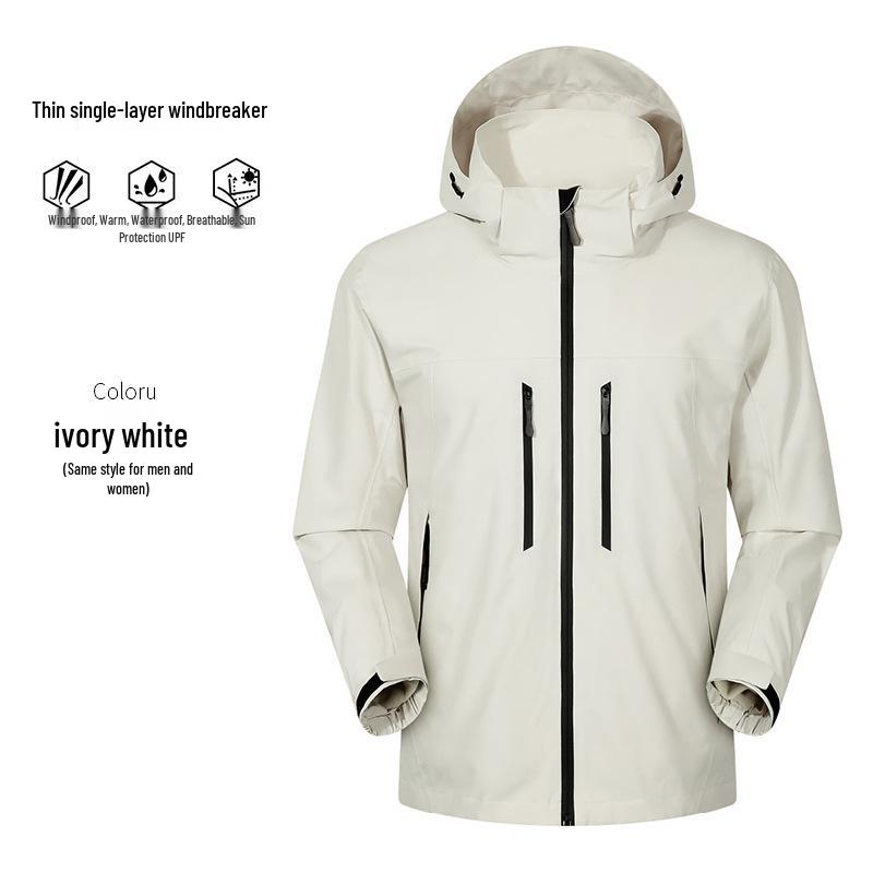 Unisex Winddichte & Wasserdichte Outdoor-Jacke zum Wandern & Bergsteigen