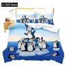 Watercolor Penguin Pattern Print Duvet Cover Set Bedding Set 3pcs for Kids Comforter Cover Soft Quilt Cover with 2 Pillow Case