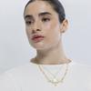 Collier Luxenter en argent 925 avec nacre blanche finie en or jaune 18K - Adala