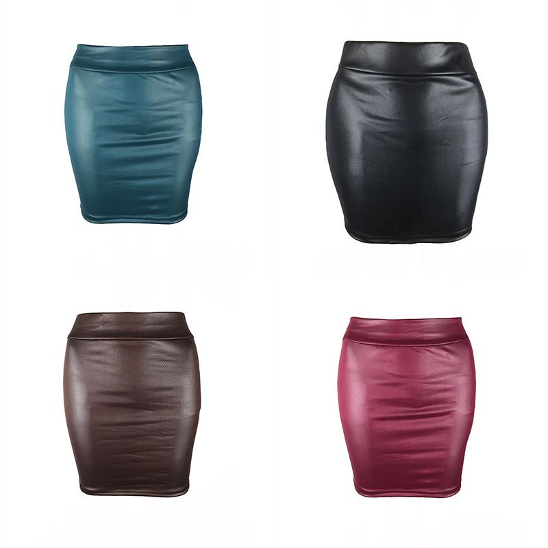 

Юбка матовая из искусственной кожи, S-3XL, трансграничная женская юбка в корейском стиле из искусственной кожи, юбка на бедрах из искусственной кожи, летняя кожаная юбка из искусственной кожи