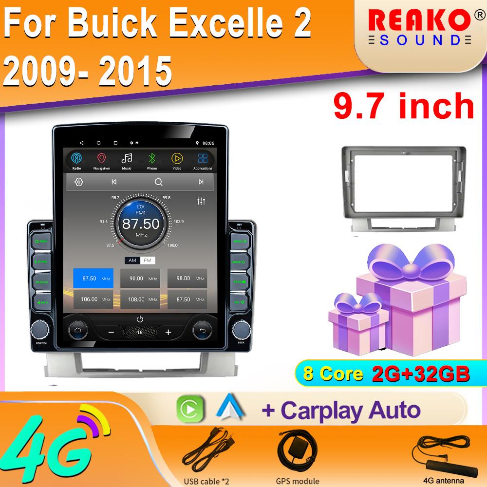 9,7" Vertikaler Tesla-Bildschirm Android Autoradio Für Buick Excelle 2 2009 2015 GPS-Navigation Multimedia-Player Carplay 2din
