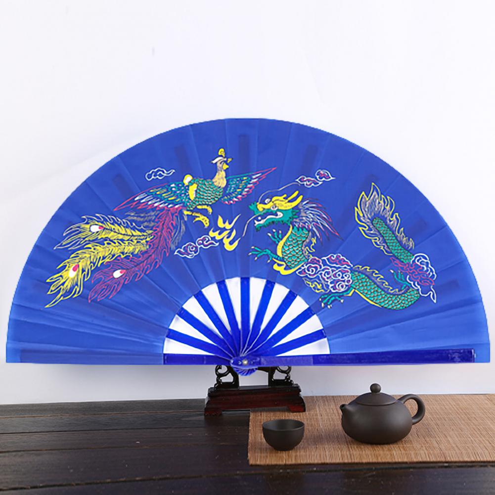 Folding Fan Elegant Chinese Dragon Tai Chi Fan Kung Fu Fan Metal Rivet Handheld Fans High Quality Performance Fans abanico