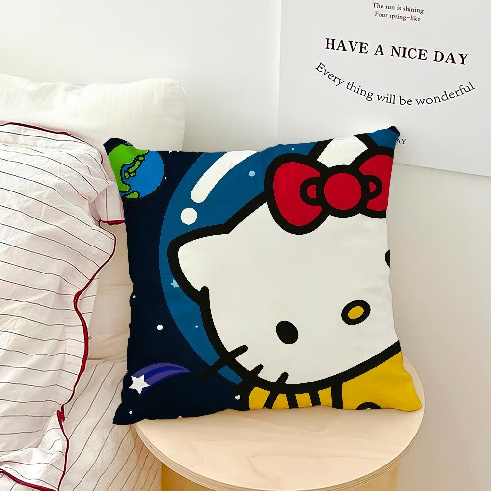 Funny Art Cartoon Kawaii H-Hello K-Kitty Sro Comfort Soft Hogar Pillowcase For Sofa Living Room Bed Home Decor Protective Covers