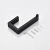 Stainless Steel Black Towel Rack Set - Bathroom Towel Bar & Shelf Accessories
