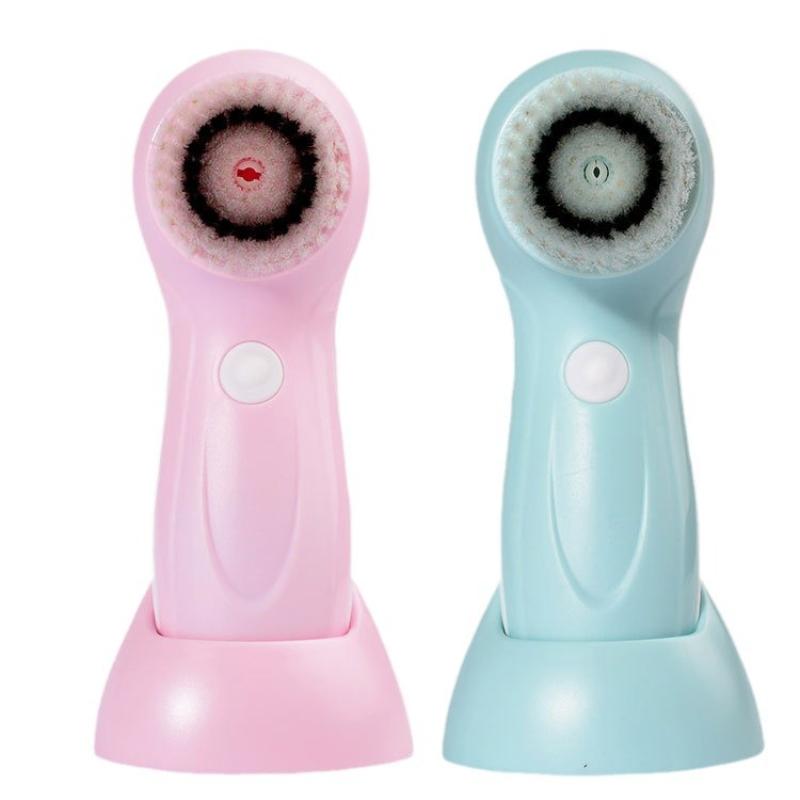 3 In 1 Electric Facial Cleaner Face Cleansing Brush Wash Machine With Base Spa Skin Care Massager Blackhead Cleaning Charging