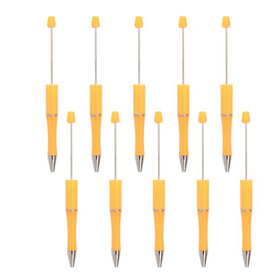 10 ks korálkových DIY per s barevnými korálky a doplňovatelným inkoustem, hladce píšící kuličkové pero, kreativní řemeslo pro děti, zábavné školní potřeby