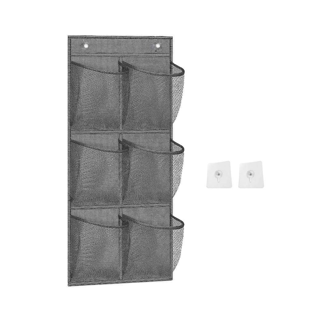 Space Saving 6 Compartment Bag Efficient Bathroom Storage With 6 Pocket Nonwoven Fabric Hanging Organizers