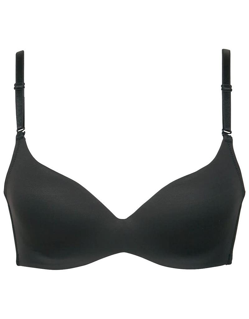 Synchro Stays in Place Even When You Sizes 3L BL Wing/Wacoal Bra, Wireless, Move, S, M, L, LL, (Fits AA-F Cups), 3/4 Cup, MB4015, Women's,