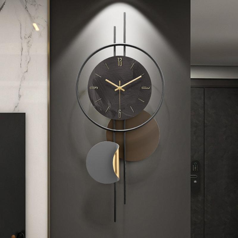 Modern Wall Clock Minimalist Living Room Clock Creative Metal Art Design Silent Clocks Elegant Aesthetics Decorative Clocks