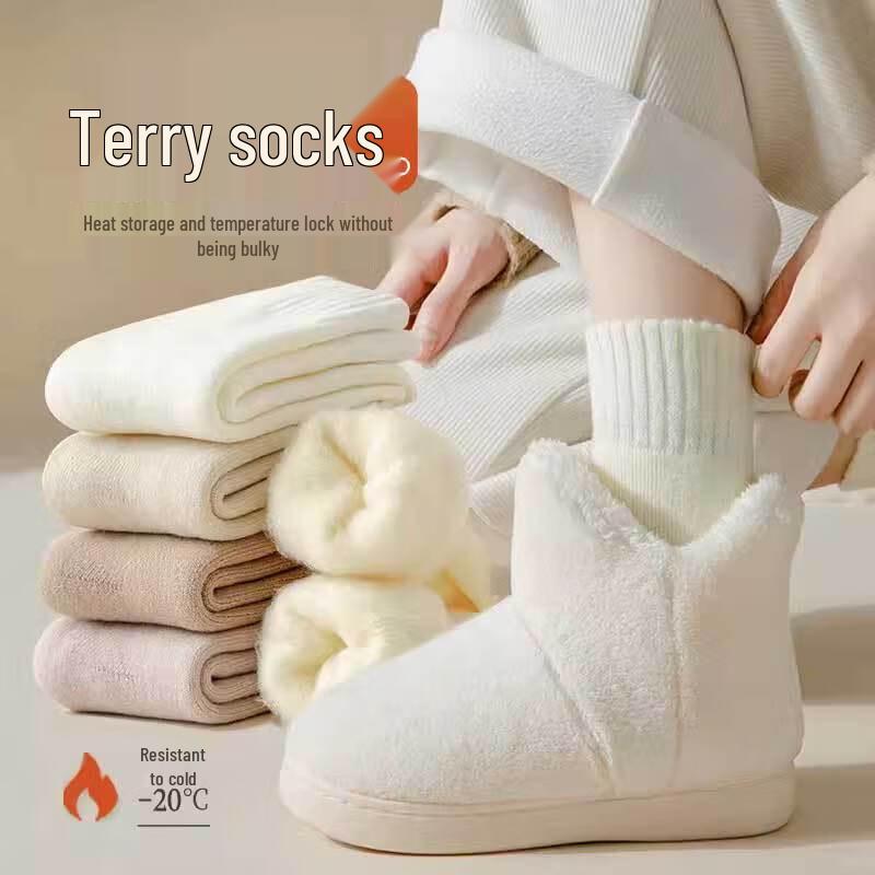 Thickened Mid-Calf Women s Winter Fleece Socks (5 Pairs)