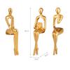 3pcs Abstract Thinker Statue Sculpture Resin Crafts Home Decoration Accessories For Living Room Bedroom