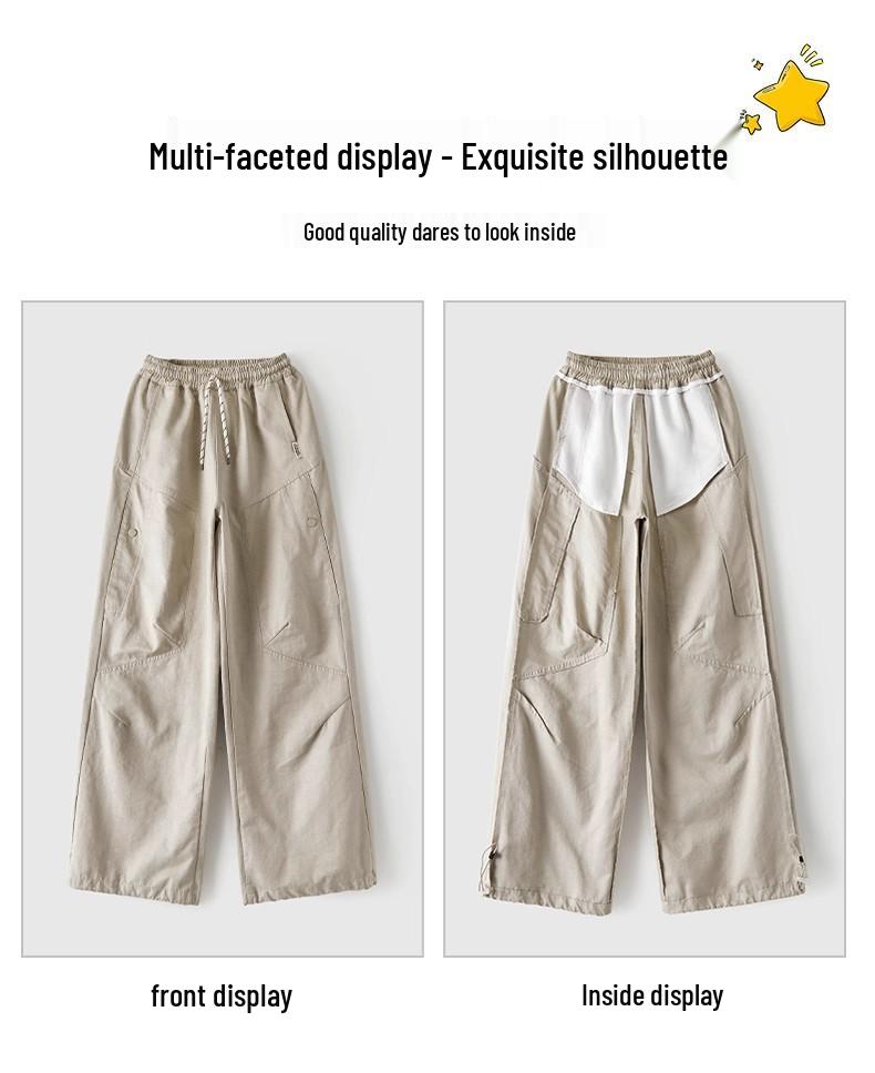 Girls' Korean Style Streetwear Cargo Pants - Spring/Autumn 2025 for Middle School