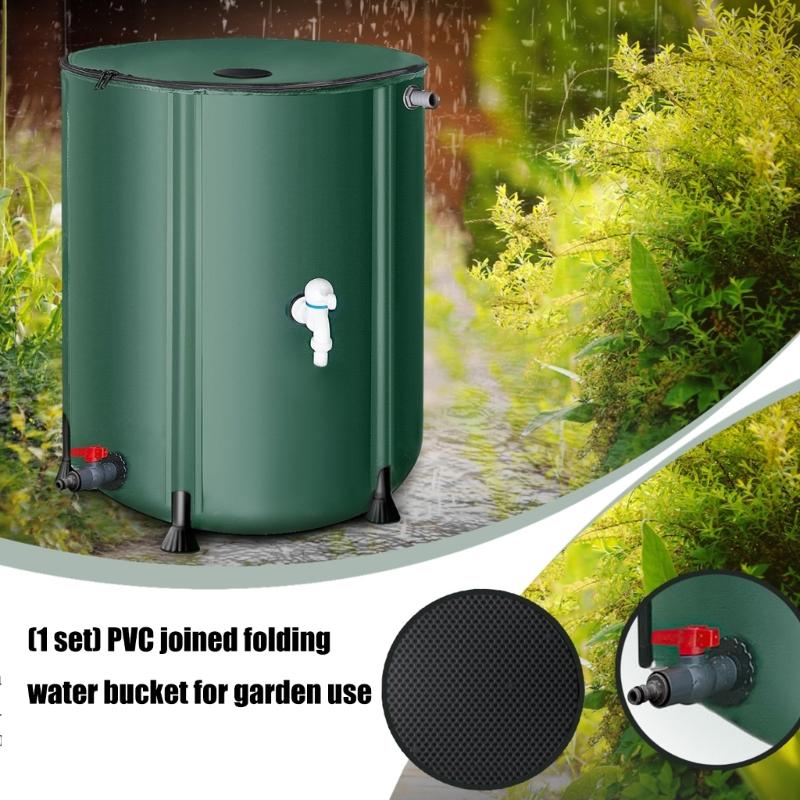 Foldable Rain Bucket Rain Water Collection Bucket Portable Folding Water Catcher Container for Outdoor Irrigation Use