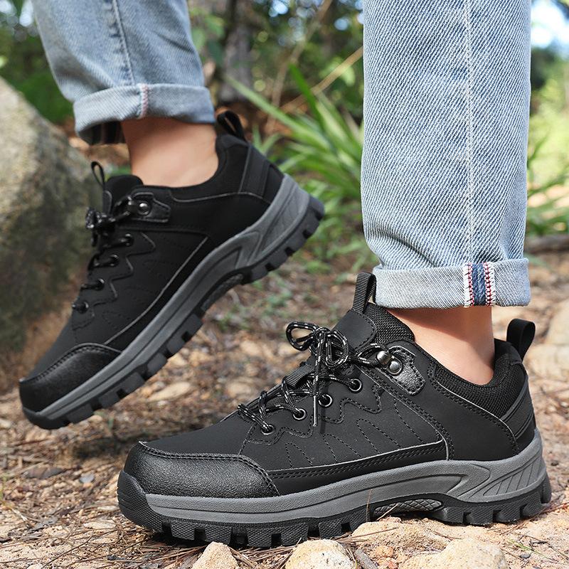 Autumn and Winter Large Size 48 New Outdoor Hiking Shoes Non-slip Men's Leather Waterproof Sports and Leisure Hiking Men's Shoes