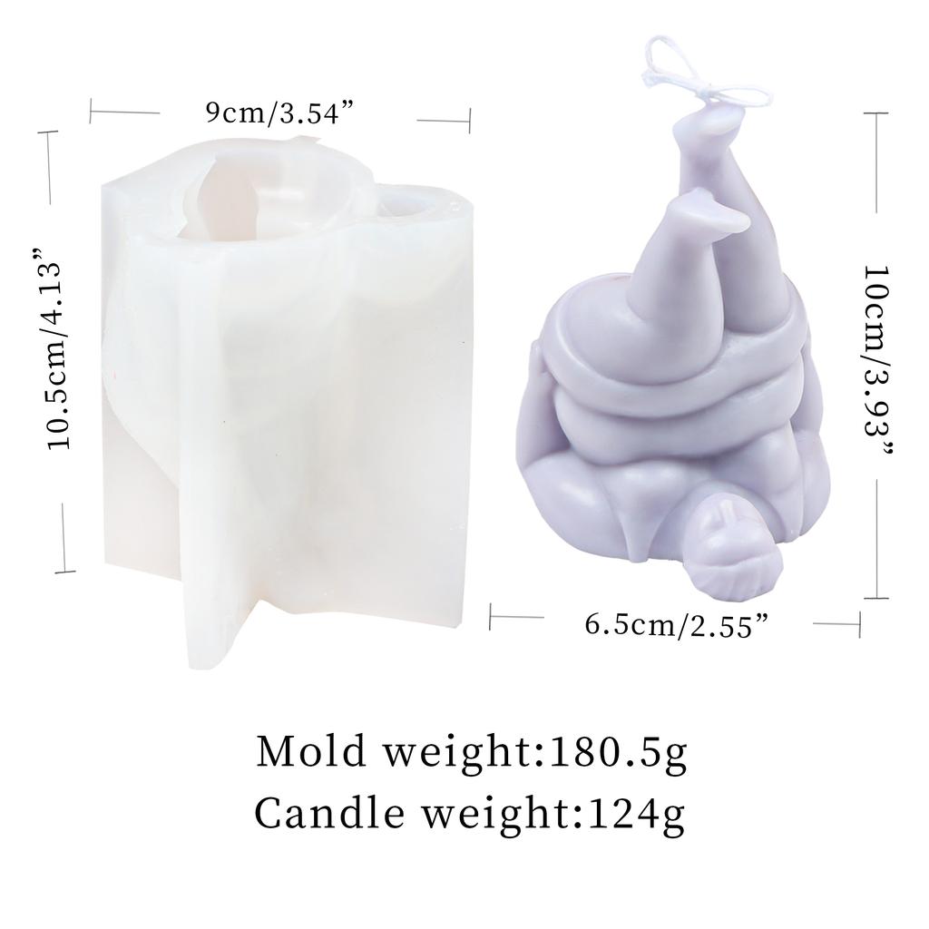 3D Damenkörperform Kerzenform Yogapose für handgemachte Seife Epoxidharz Polymer Clay DIY Duftgips Epoxidharz