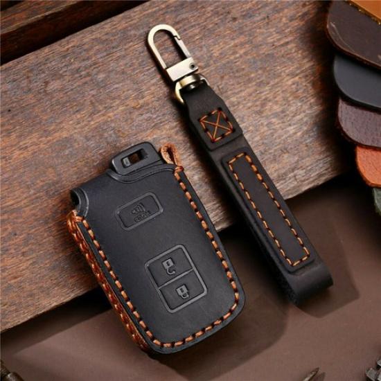 Genuine Leather Car Key Fob Case Cover For Toyota Avalon Tacoma Camry Corolla