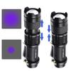 Ultraviolet Lamp 365nm 395nm Mini LED UV Flashlight Zoomable Portable Pocket Torch Money Scorpion Pet Urine Stain Detector Tools