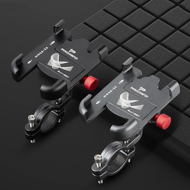 Universal Aluminium Legierung Fahrrad Telefon Halter Racks Motorrad Lenker Halterung Nicht-Slip Moblie Handy Clip Fahrrad Zubehör