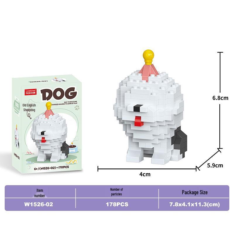 Lele Brothers Micro-Particle Building Blocks Orange Cat Model - Compatible with Lego Educational Toy for Kids