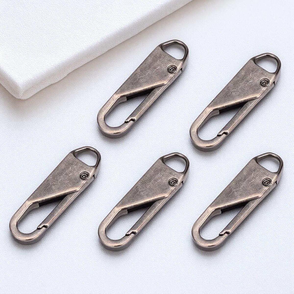 

STONEGO Alloy Zipper Pulls 5Pcs Tool-Free Detachable Convenient Replacement Zipper Pendant Tab for DIY Sewing Crafts