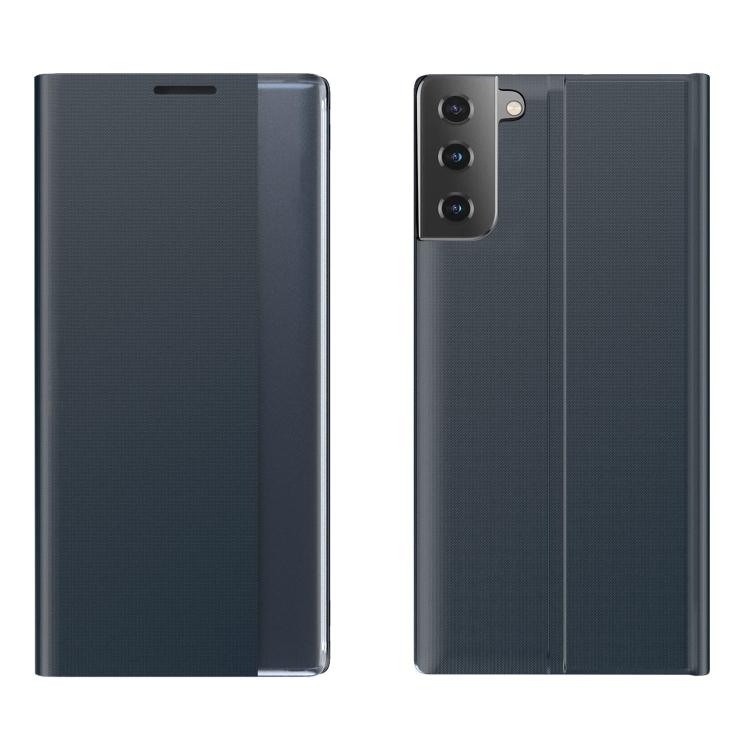 For Samsung Galaxy S21 FE Plain Texture Cloth Attraction Flip Holder Leather Phone Case