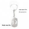 Pendentif Porte-clés 26 Lettres en Acier Inoxydable Creux - Polyvalent pour Sac à Dos, Voiture, Plaque Militaire