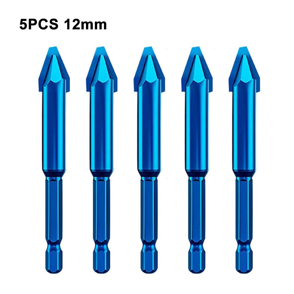 Multifunction Cross Hex Tile Bits For Glass Ceramic Concrete Carbide Hole Opener Hex Shank Triangular Drill Bit Power Tools
