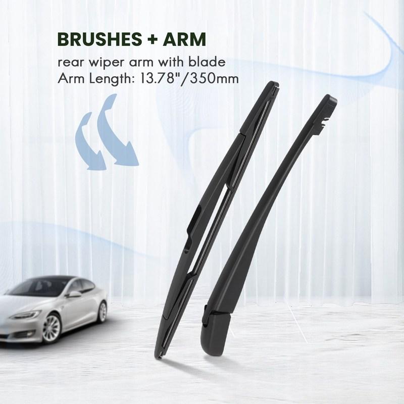 Wiper Blades Arms Back Black For 206 207