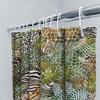 Luxus Tierprint Duschvorhang Mehrfarbig Grün Weiß Schwarz Gold Zebra Leopard Palme Design Wasserdicht Bad Dekoration f