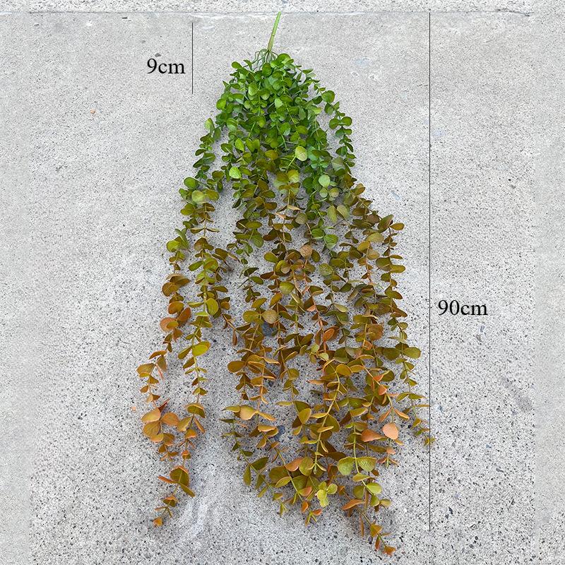 90cm Artificial Eucalyptus Wall Hanging Vine Plastic Plant Auditorium Decor Simulation Eucalyptuses Leaf Vines Mall Decoration
