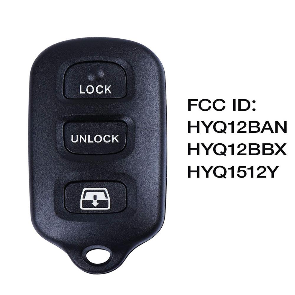 2x Keyless Entry Remote Control Car Key Fob HYQ12BAN For Toyota 4Runner Sequoia