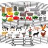 Farm Scene Animal Models Set Pvc Farm Animal And Vegetables Figure Toy For Kids Play And Decoration