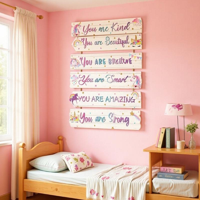 Wooden Hanging Motivational Wall Art Decoration Sign Inspirational Wall Art Decors Inspiring Positive Quotes Wall Decors
