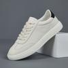 Cross-Border By Korean Version Trend Summer New Breathable White Platform Leather Casual Sports Shoes White Shoes Men'S Board